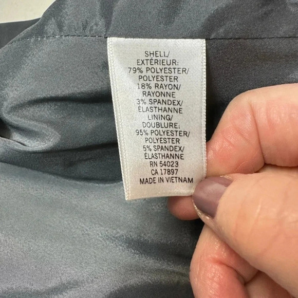 Banana Republic Factory 2P grey tweed stretch 3 button blazer - Picture 6 of 8